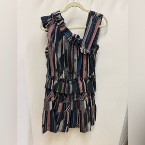 IRO Luren Tiered Silk & Cotton Mini Dress